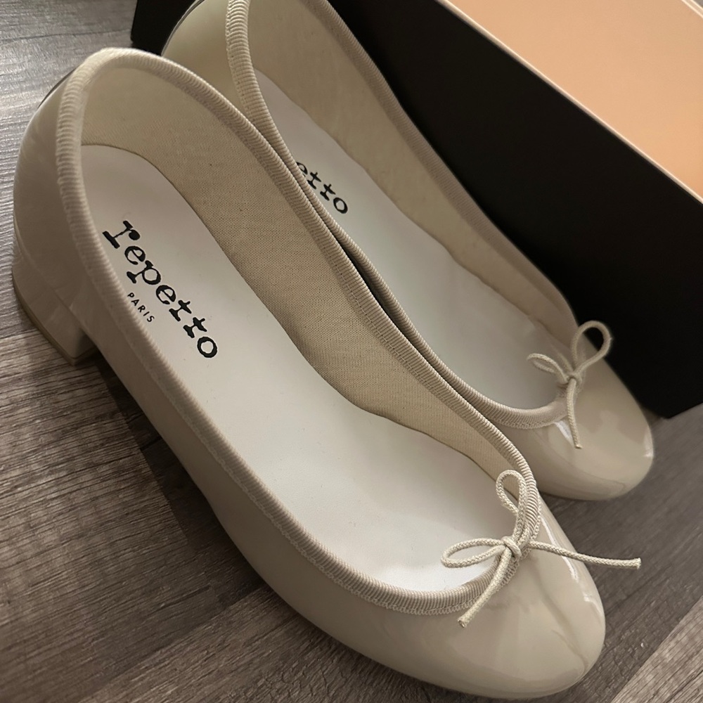 Repetto Beige Camille Ballerina Heels pump size FR 37 /US 6